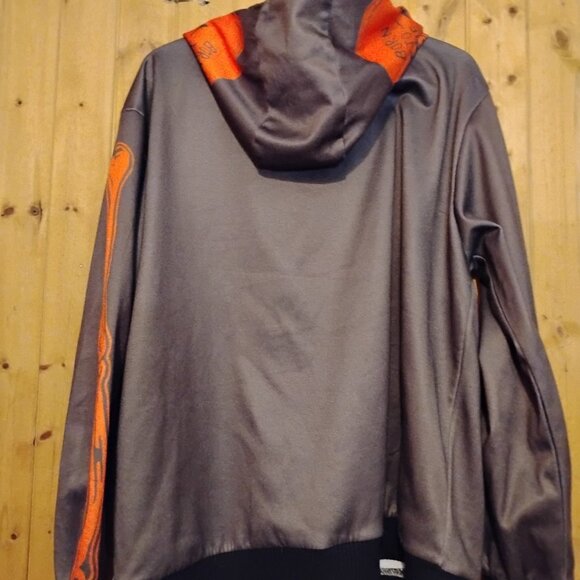 Mens Black Full Zip Skeleton Bones Skull Hoodie 4X but fits XL - Picture 6 of 6